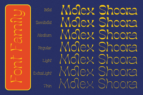 Molex Shoora - Retro Reverse Contrast Font