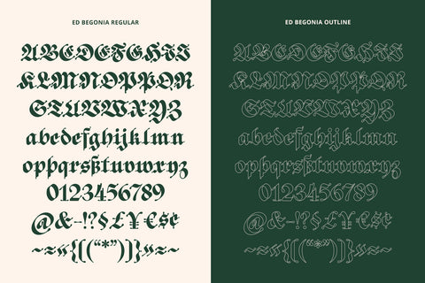 ED Begonia - Blackletter Typeface