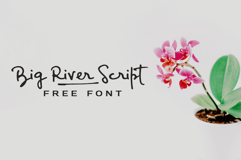 Big River Script - Free Handwritten Font - Pixel Surplus