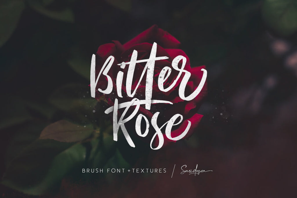 Bitter Rose - Free Brush Font + Textures - Pixel Surplus