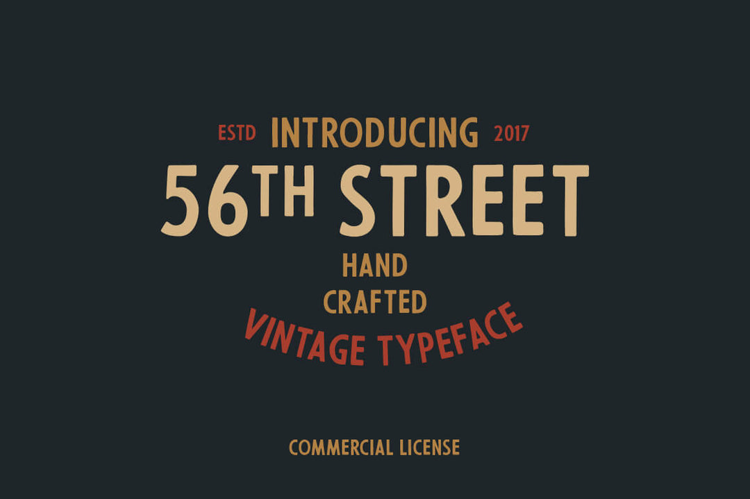 56th Street - Free Vintage Typeface – Pixel Surplus