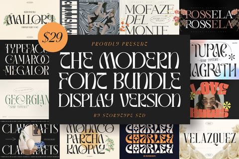 The Modern Font Bundle - Display Version
