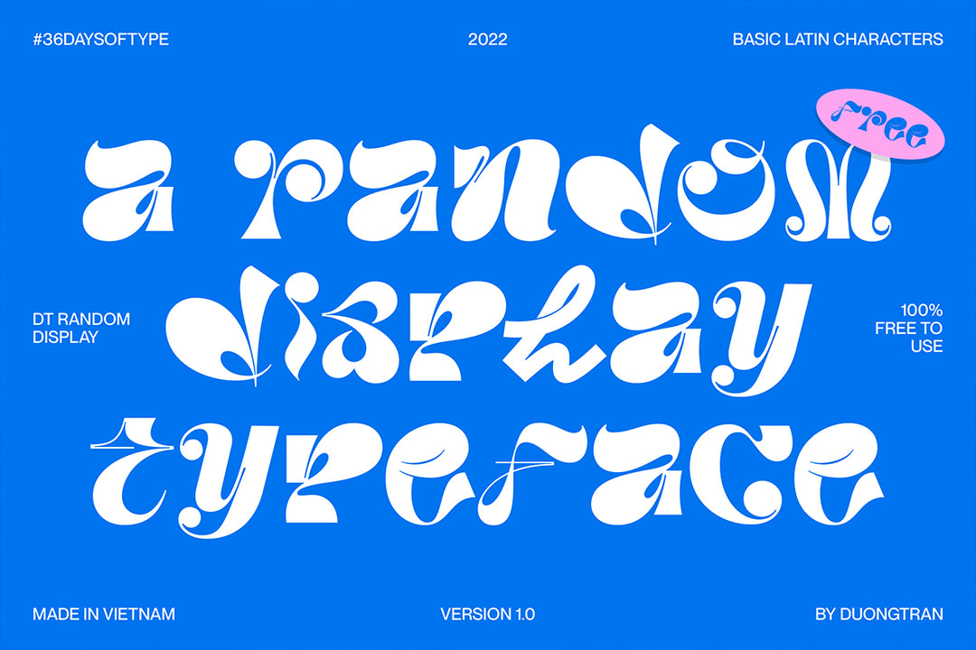 DT Random Display - Free Font – Pixel Surplus