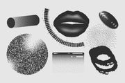 120 Vector Dither Textured Clip Arts