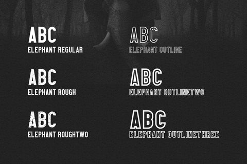 Elephant Outline - Free Font - Pixel Surplus