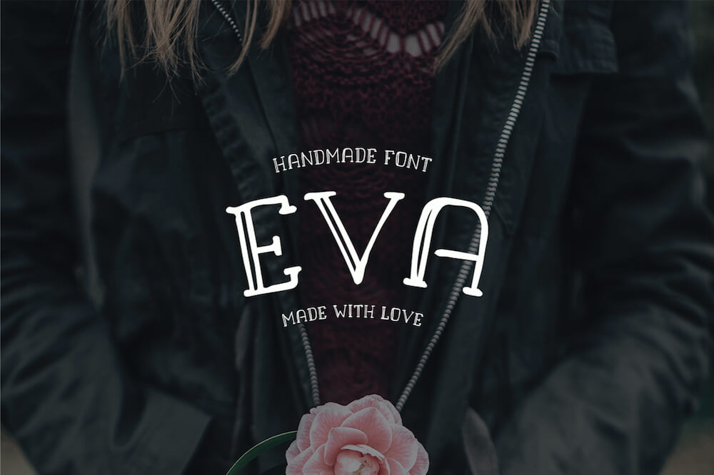 Eva - Free Handmade Display Font - Pixel Surplus