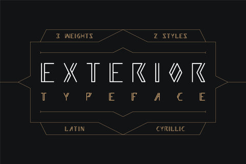 Exterior - Free Geometric Typeface - Pixel Surplus