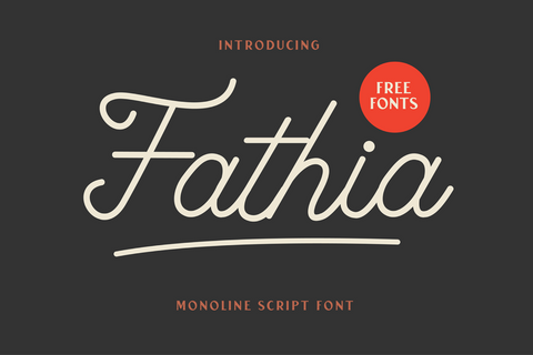 Fathia - Free Monoline Script Font