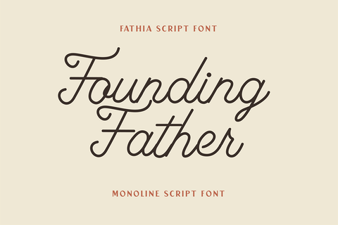Fathia - Free Monoline Script Font
