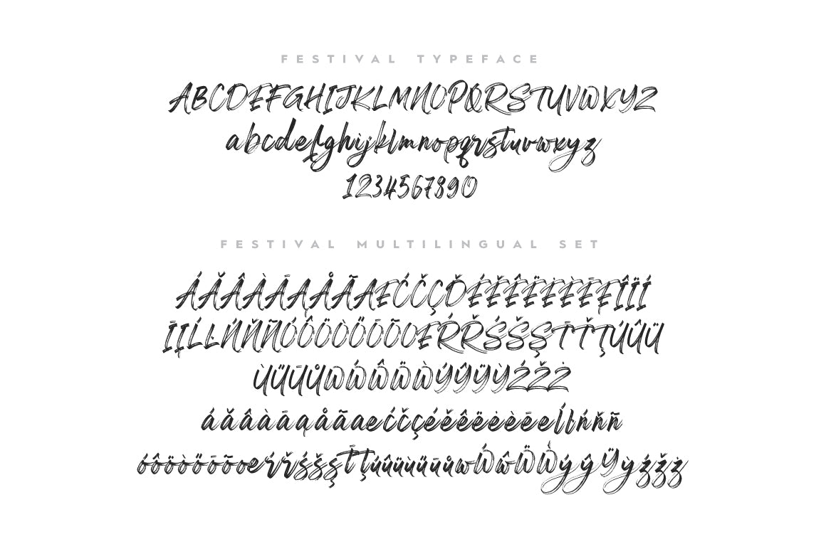 Festival - Hand Drawn Brush Script – Pixel Surplus