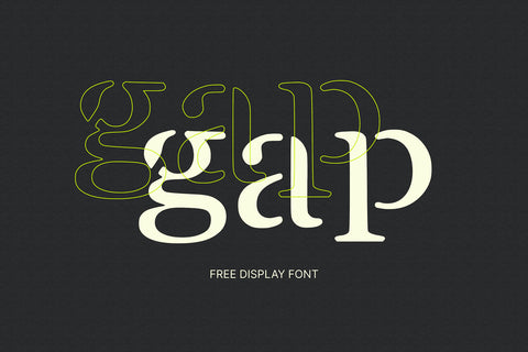 Gap - Free Stencil Display Font
