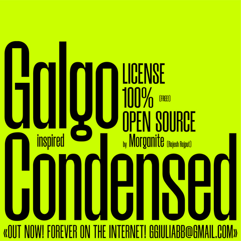 Galgo Condensed - Free Sans Serif Font