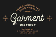Garment District - Free Monoline Script