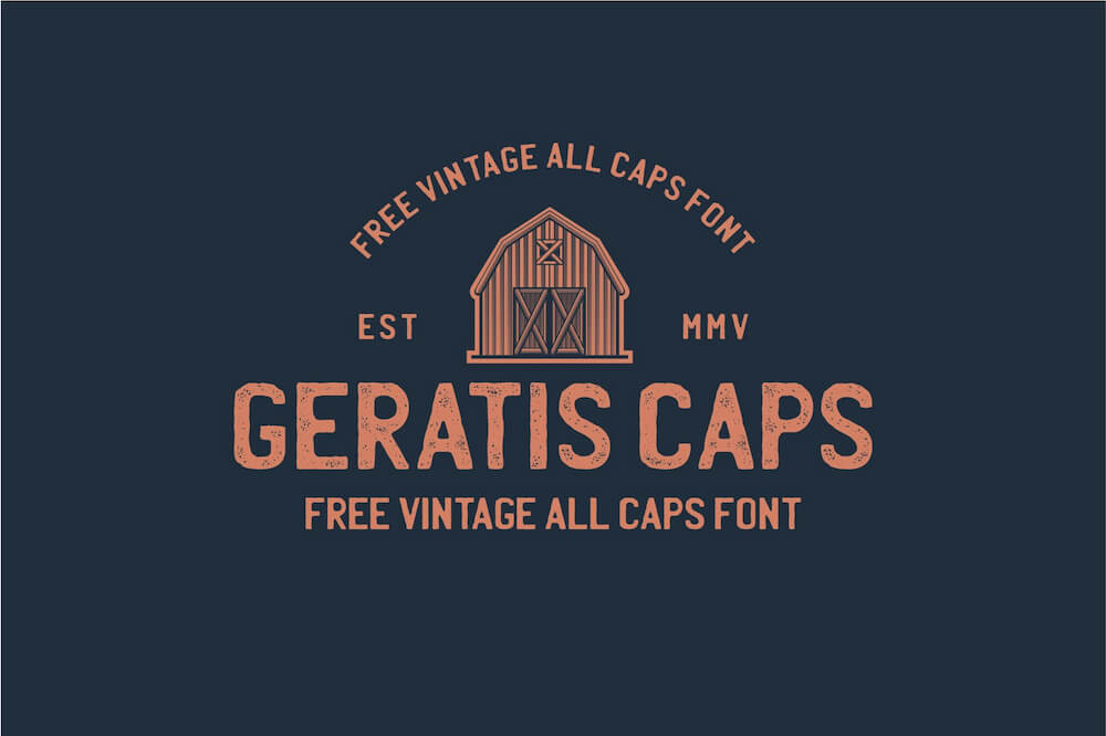 Geratis - Free Vintage Font - Pixel Surplus