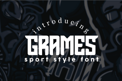 Grames - Free Sport Style Display Font - Pixel Surplus