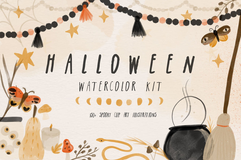 Halloween Watercolor Kit - Pixel Surplus