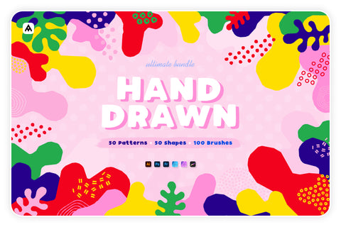 Ultimate Bundle - Hand Drawn Seamless Patterns, Shapes & Brushes