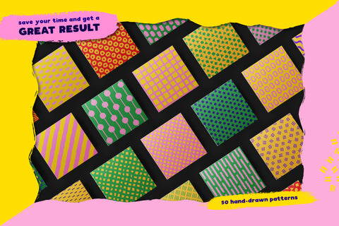 Ultimate Bundle - Hand Drawn Seamless Patterns, Shapes & Brushes