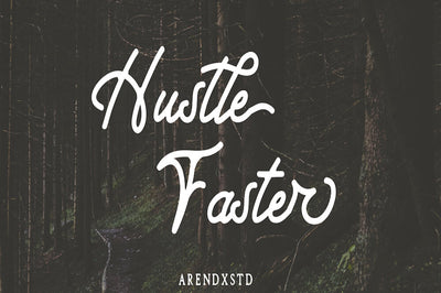 Hustle Faster - Free Script Font - Pixel Surplus