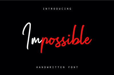 Impossible - Free Script Font - Pixel Surplus