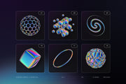 Iridescent Geometric 3D Shapes Pack Vol.1