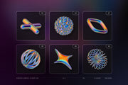 Iridescent Geometric 3D Shapes Pack Vol.1