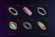 Iridescent Geometric 3D Shapes Pack Vol.1