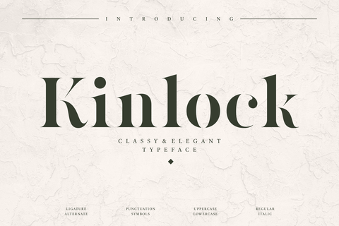 Kinlock - Elegant Stencil Serif