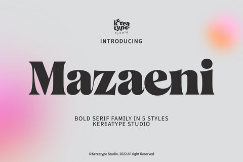 Mazaeni - Bold Serif Font Family