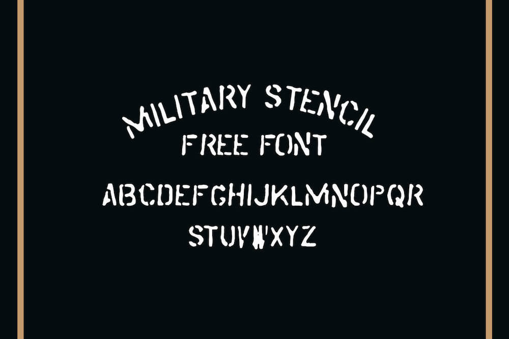 Military Stencil - Free Vintage Stencil Typeface – Pixel Surplus