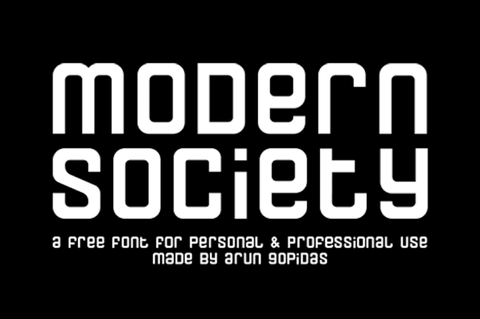Modern Society - Free Font - Pixel Surplus