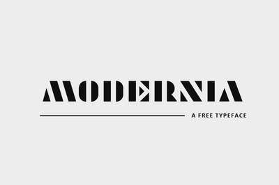 Modernia - Free Bold Stencil Typeface - Pixel Surplus