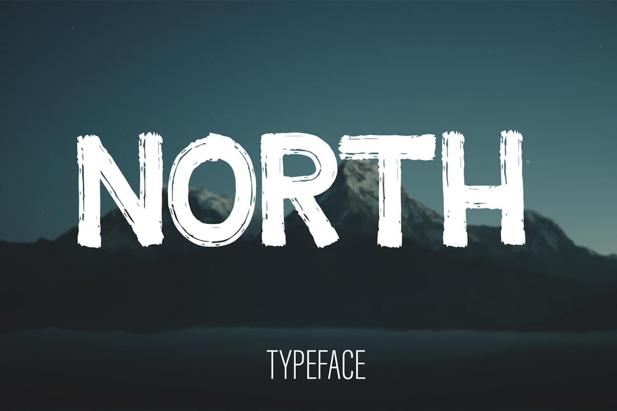 North - Free Textured Brush Font – Pixel Surplus