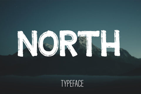 North - Free Textured Brush Font