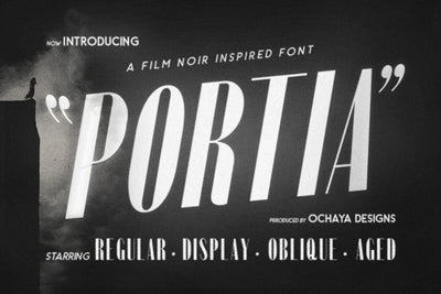 Portia - Free Film Noir Inspired Font - Pixel Surplus