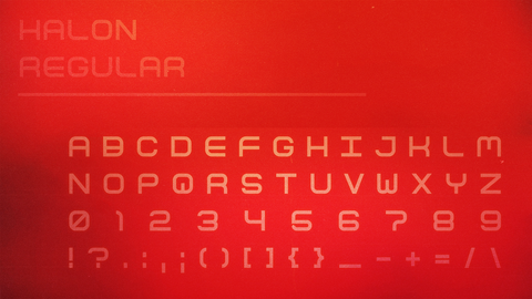 Halon - Futuristic Font Family