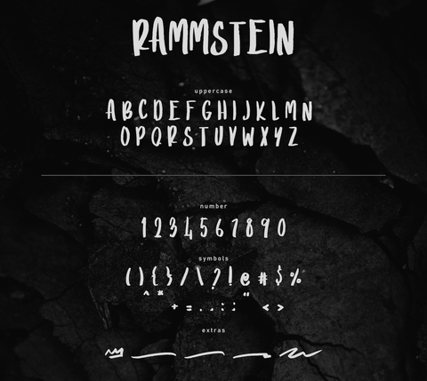 Rammstein - Free Display Brush Font - Pixel Surplus