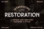 Restoration - Textured Vintage Font