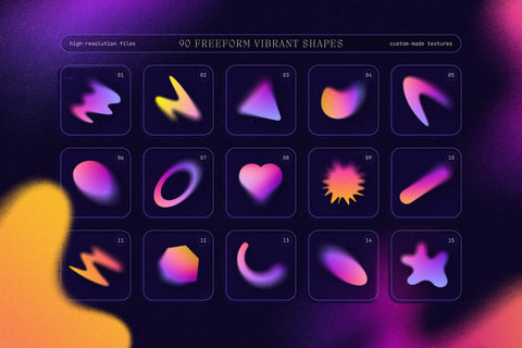 Blurry Gradient Shapes Collection
