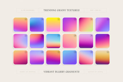 Grainy Shapes & Blurry Gradients Collection