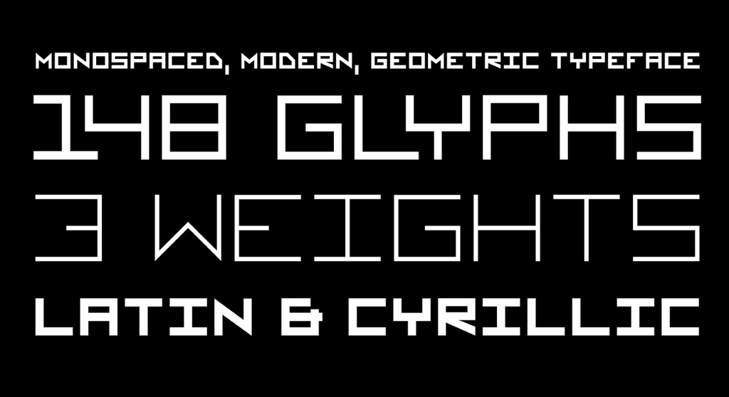 Resquare - Free Monospaced Geometric Typeface - Pixel Surplus