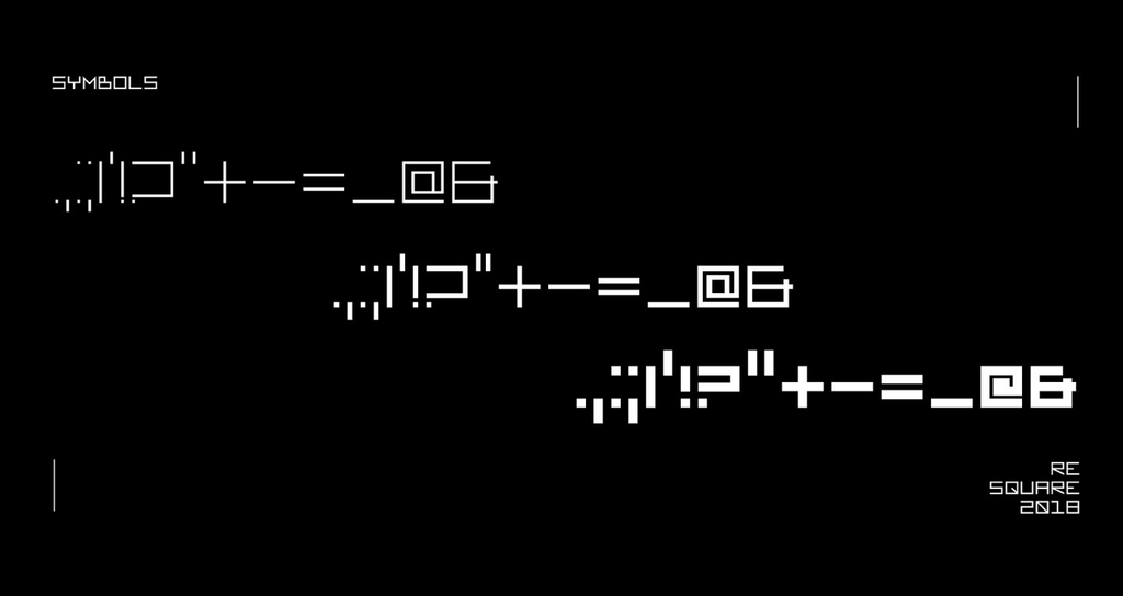 Resquare - Free Monospaced Geometric Typeface - Pixel Surplus