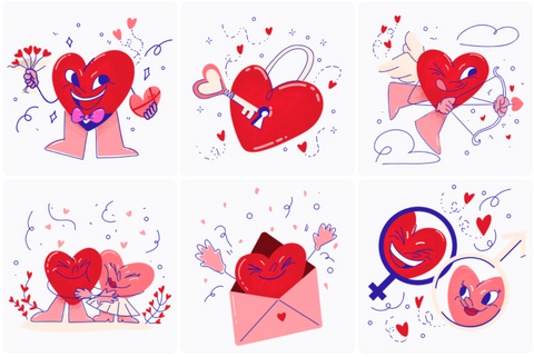 Free Valentine’s Day Illustration Pack