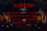 Sinister SVG Font