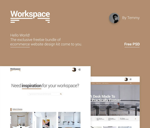 Workspace - Free E-Commerce PSD UI Kit
