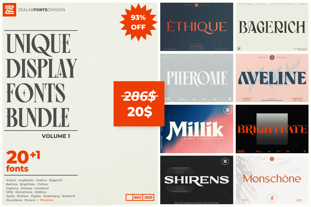 The Unique Display Fonts Bundle – Pixel Surplus