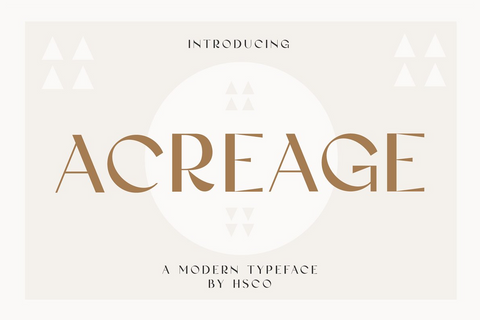 Acreage - Modern Display Typeface
