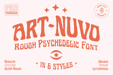 Art-Nuvo - Rough Psychedelic Font