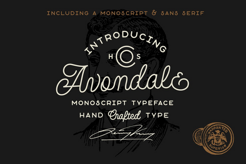 Avondale - Monoline Font DUO