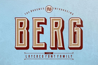 Berg - Free Layered Font Family - Pixel Surplus